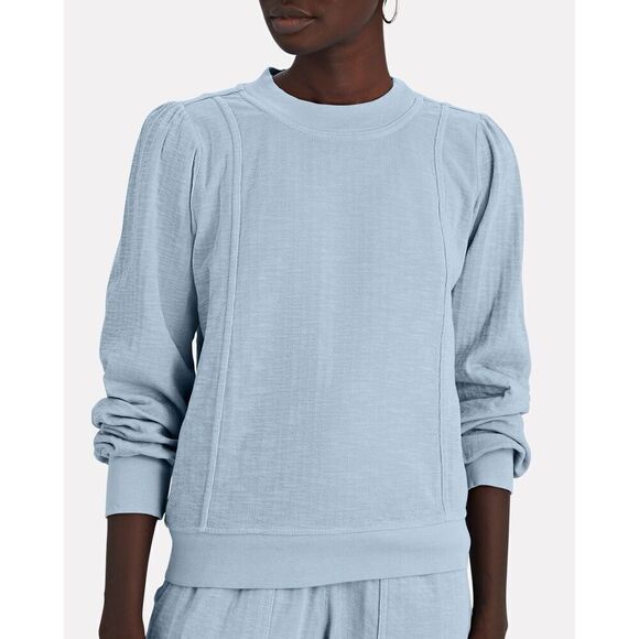 Apiece Apart Cala cotton sweatshirt blue women's size small - Picture 1 of 5